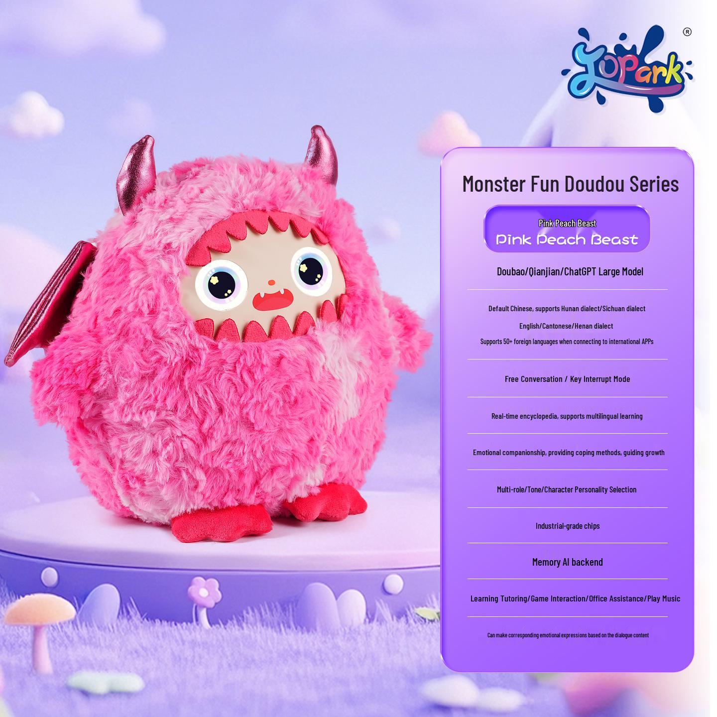 

AI Interactive Plush Monster - Soothing Educational Toy for Children 26cm