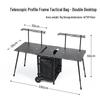 ZISIZ Outdoor Portable Folding Camping & BBQ Table with Double Top