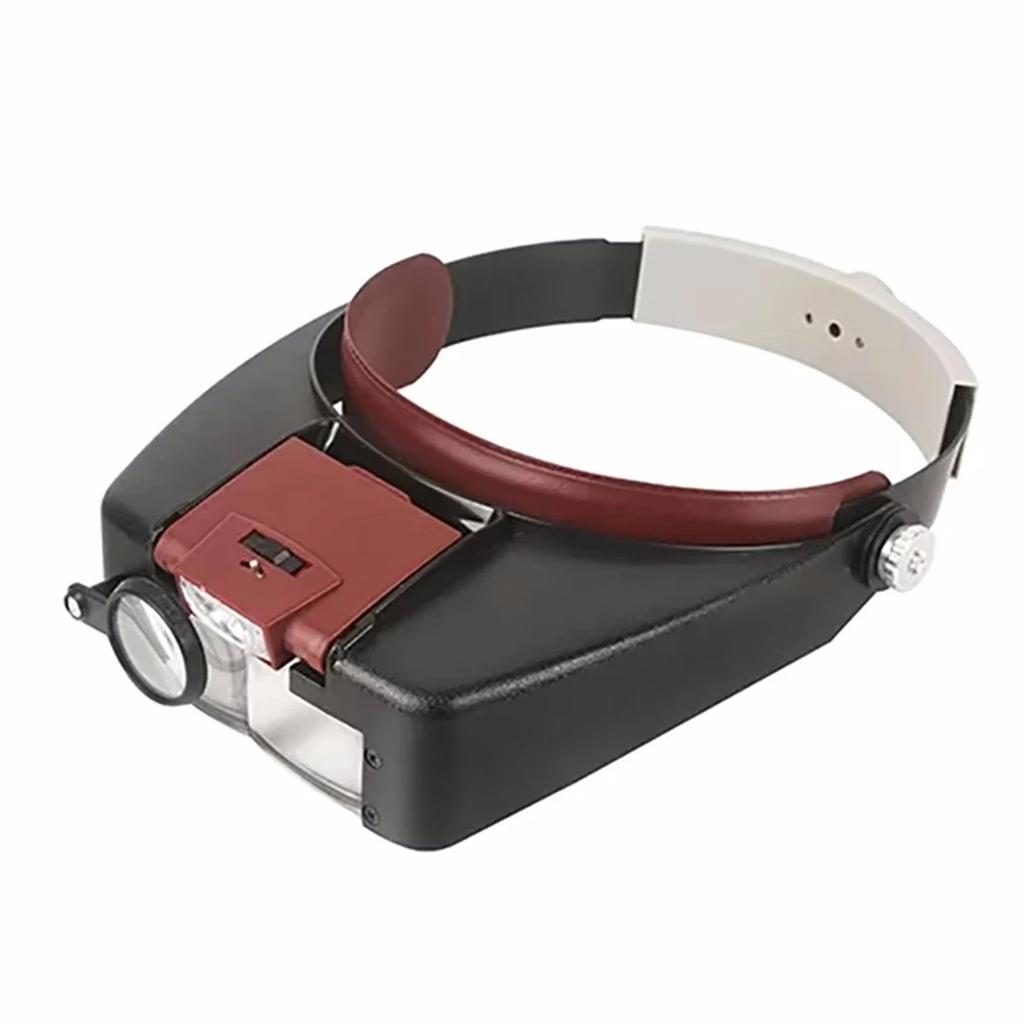 10X Headband Glasses Magnifier Adjustable Size LED Magnifier Loupe Glasses For Reading Optivisor Magnifier Illuminated