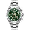 BOSS Hero 2.0 Green Dial Silver Stainless Steel Men's Quartz Watch 1514268