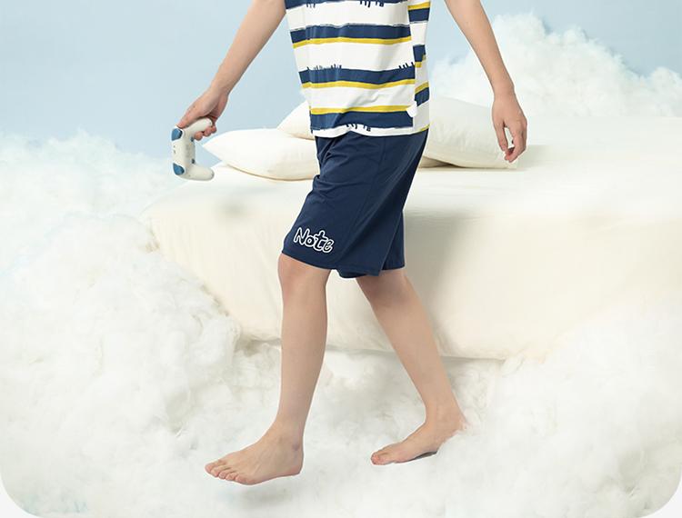 150g Pure Cotton English Bolun Youth Summer Short-Sleeved Set