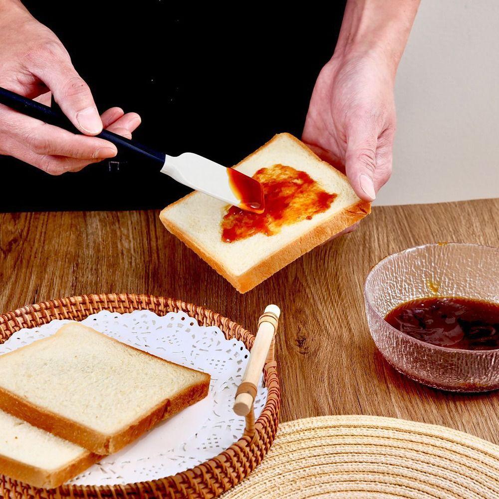 Silicone Baking Scraper Long Handle Pastry Blenders Cake Mixer Cream Spatula  Kitchen