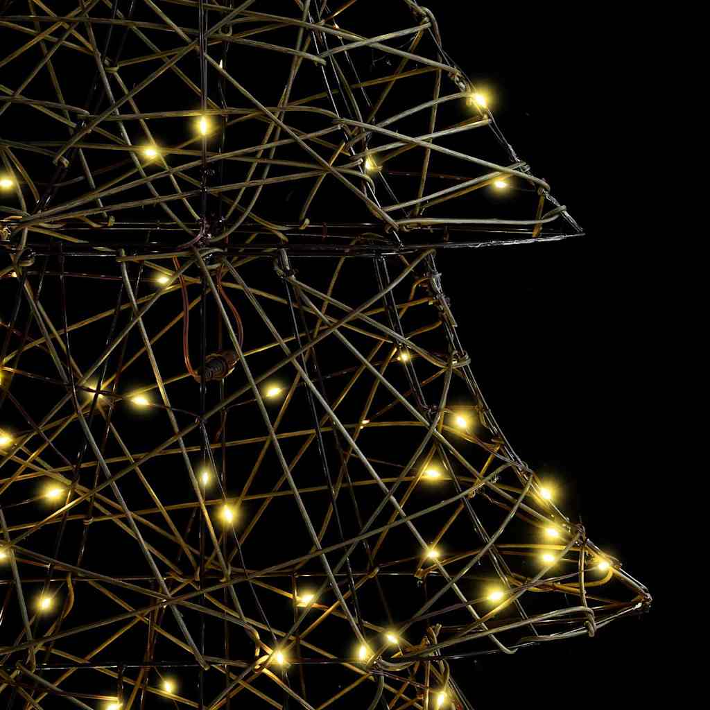 Christmas Tree with 160 Warm White LEDs 150 cm Rattan