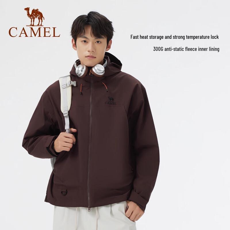 Camel Bi Wenjun Style Unisex 3-in-1 Waterproof Hiking Jacket