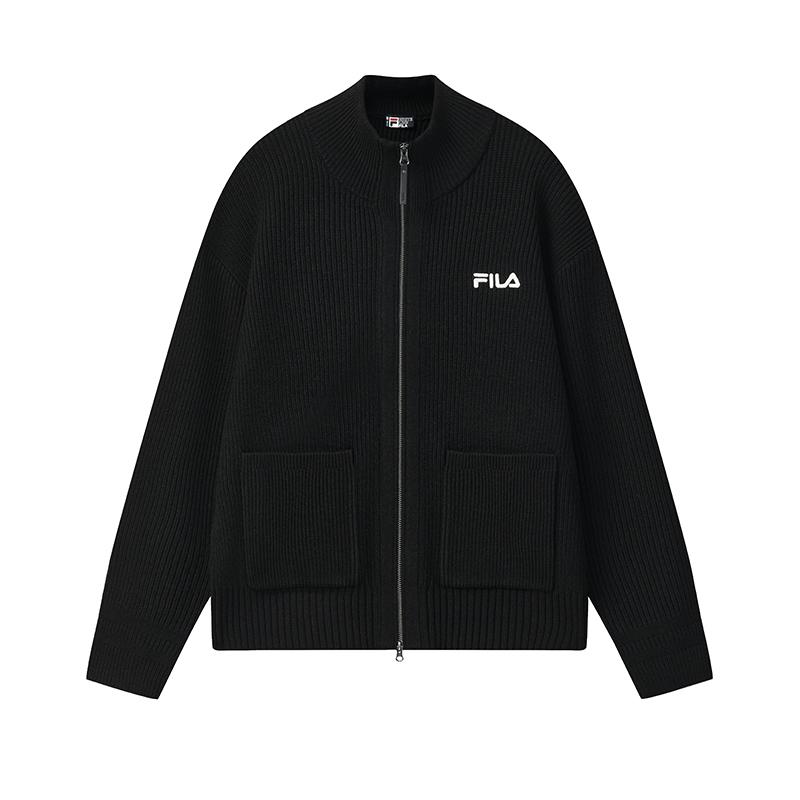 Fila Original Casual Sports Fashion Versatile Soft Comfortable Warm Loose Knit Sweater Unisex Sweater F51U549405FBK