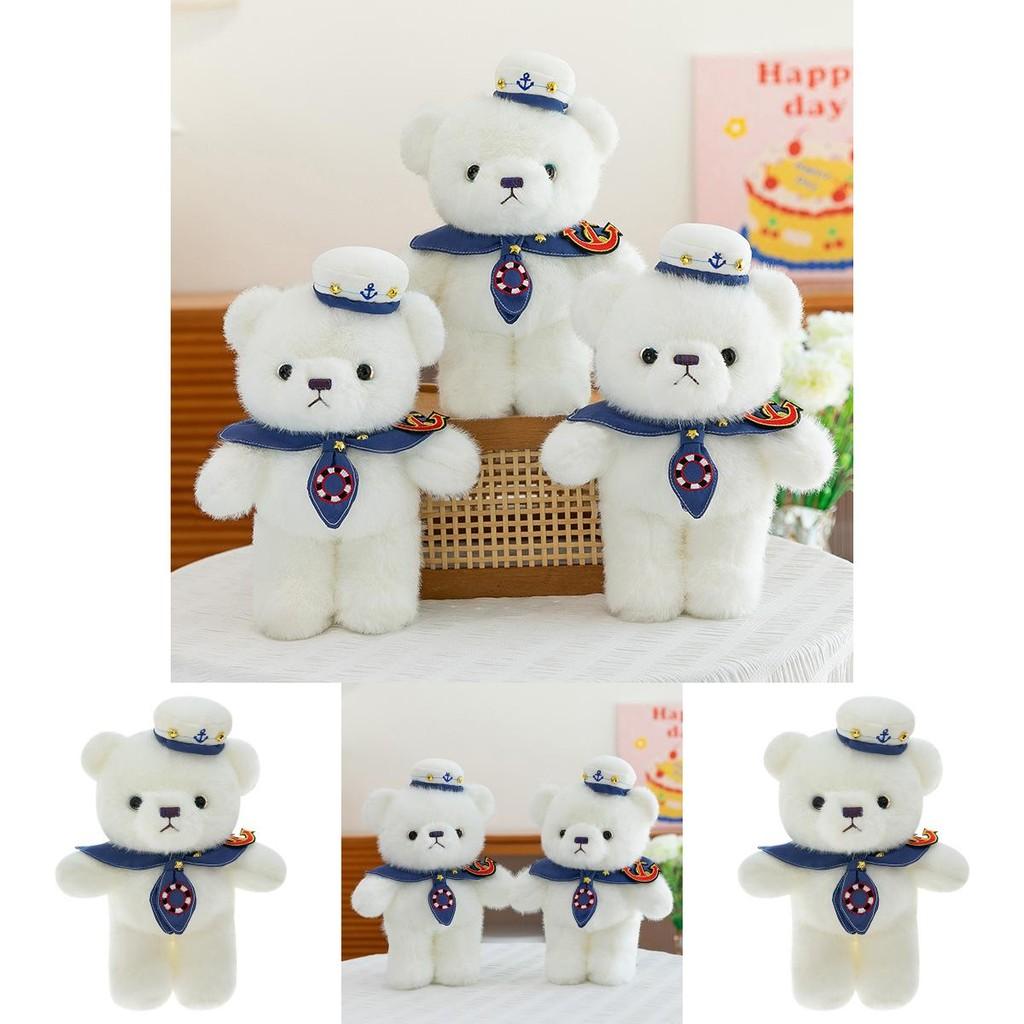 Cute Cartoon Sailor Suit Teddy Bear Plush Doll Children Companion Toy For Kids Gift And Collectors