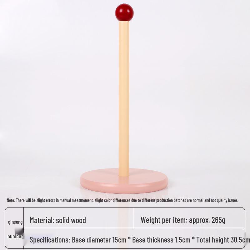 Creative Solid Wood Tissue & Film Holder - Vertical Desktop & Toilet Paper Storage for Home Kitchen