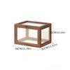 Wooden Stackable Display Case Transparent Shoe Storage Box for Sneakers and Collectibles, Baskets Home Organization