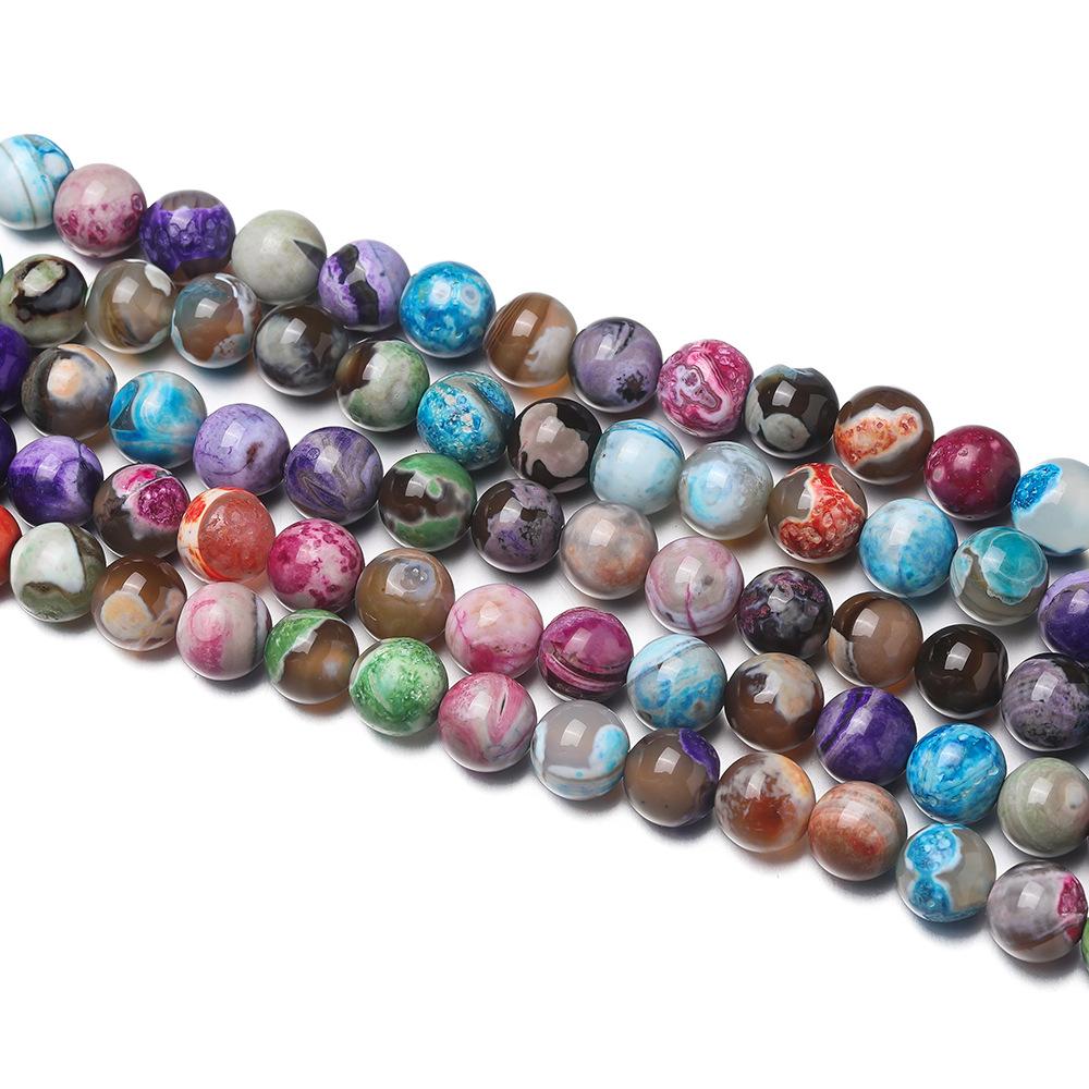 6/8/10mm Natural Stone Semi-finished Beaded