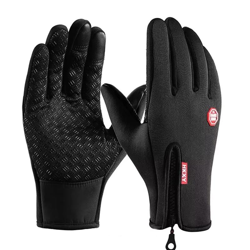 Winter New Work Ski Flip Open Two Finger Gloves Cycling Fishing Outdoor Windproof Waterproof Men Women Warm Touch Screen Gloves