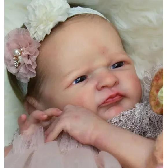 NPK 19inch Reborn Baby Doll kit Alfie Unpainted Kit With cloth body and eyes 49cm