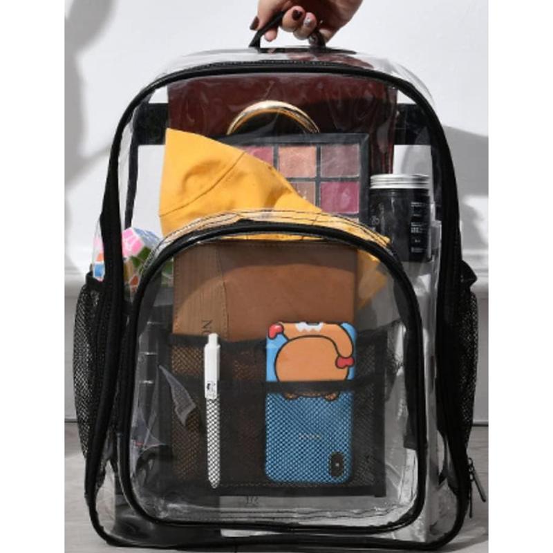 Transparent Schoolbag Unisex Fashion Simple Large Capacity Portable Backpacks Multifunctional Waterproof Male Female  Bags