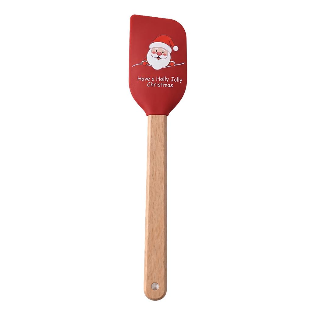 1/4Pcs Christmas Silicone Spatula with Wooden Handle - Specially Designed for Christmas Cakes and Snowman Pancakes, Adorable Spatula