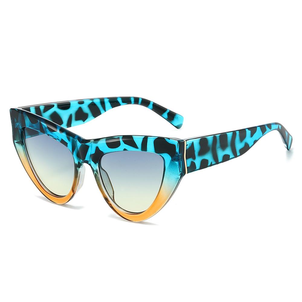 Fashion Cat Eye Sunglasses Woman Brand Quality Large Frame UV400 Protection Ladies Travel Casual Sun Shades Lunette Soleil Femme