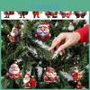 Christmas Themed Santa Claus Pattern Acrylic Pendant For Auto Interior Decor