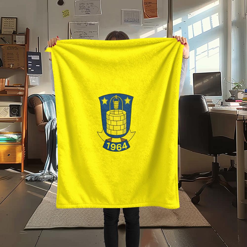 Brøndby IF  Print Flannel Blanket, High quality Comfortable for All Seasons, Home Decor, Warmth and Comfort