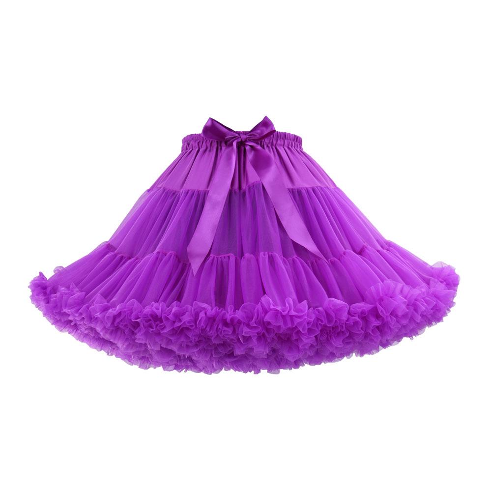Weißer Erwachsenen Mesh Puffrock - Super Puffiger Halbkörper-Kostüm-Petticoat
