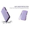 For Motorola Moto G56 5G Leather Case Rhombus Texture Wallet Stand Phone Cover with Wrist Strap