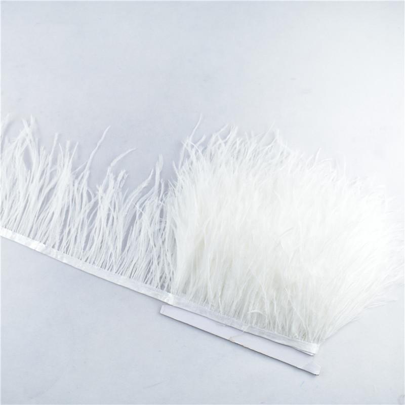 10Yard Ostrich Feathers Trim For Needlework Decorative Ribbon Sewing Fringes Clothes Wedding Dress Diy Supplies Crafts