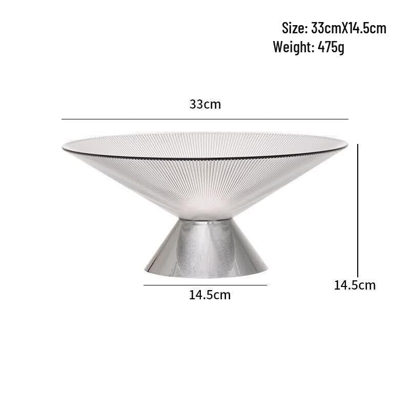 Qiwei High-Foot Glass Fruit & Snack Plate
