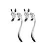 2025 Silver Needle Fox Tail French Earrings: Stylish Long Ear Jewelry
