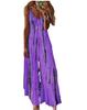 Summer Maxi Dress  Trendy Spaghetti Strap Tie Dye Print European American Style