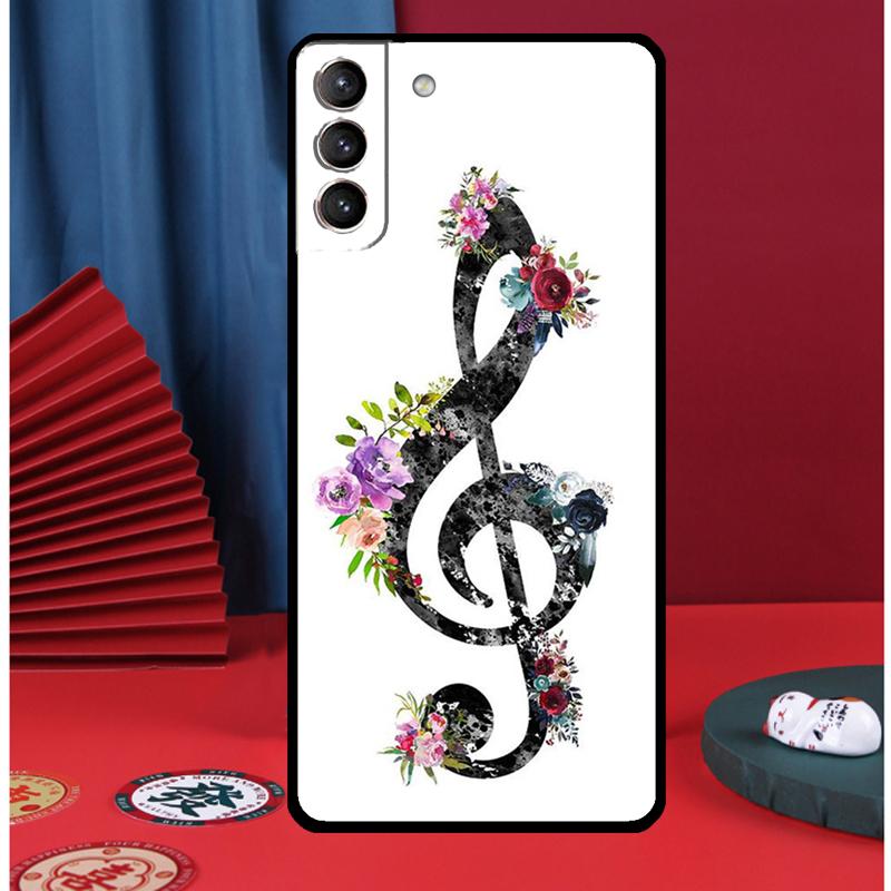 Treble Clef Music Note Phone Case For Samsung Galaxy S25 Ultra S9 S10 S20 S21 S22 Plus S23 FE S24 Ultra Back Cover