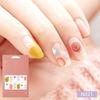 Warm-Tone Nail Stickers 24pcs | Self-Adhesive Strips, Caramel&Plaid Mix, Quick 5-Min Manicure