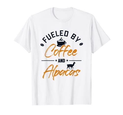 Fueled by Coffee and Alpacas Huacaya Pako Lama Alpaca T-Shirt