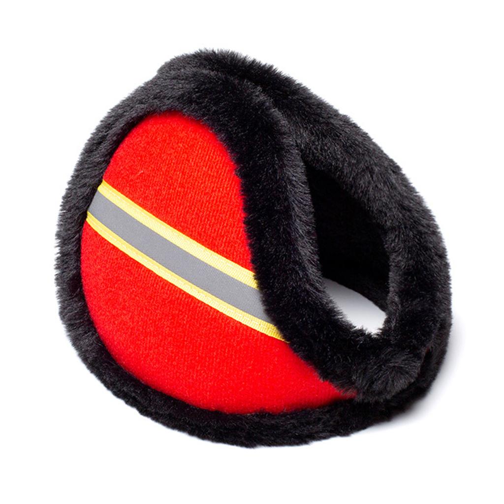 Reflective Stripe Plush Earmuff Adult Night Visible Ear Warmer Winter Cold Winter Presents for Students Teens Skiing