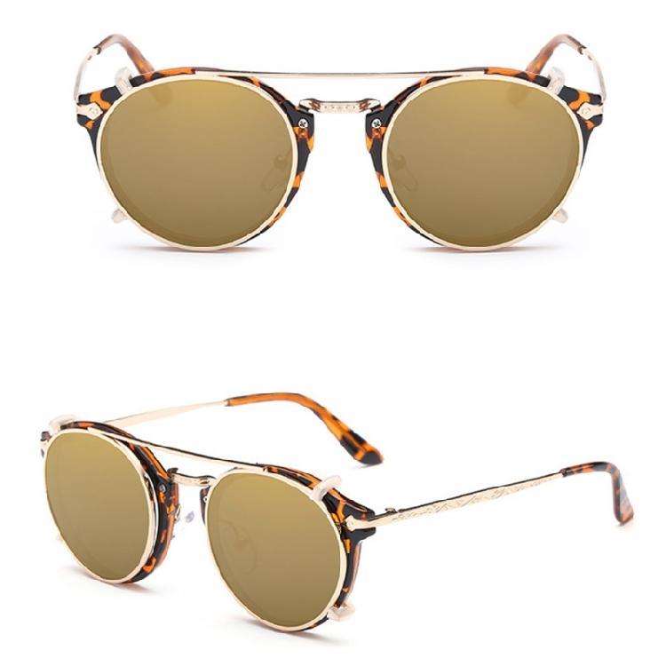 Fashion Round Frame Sunglasses Eyeglasses For Men Women With UV400 Shielding And Outdoor Motorcycling Driving Eyewear
