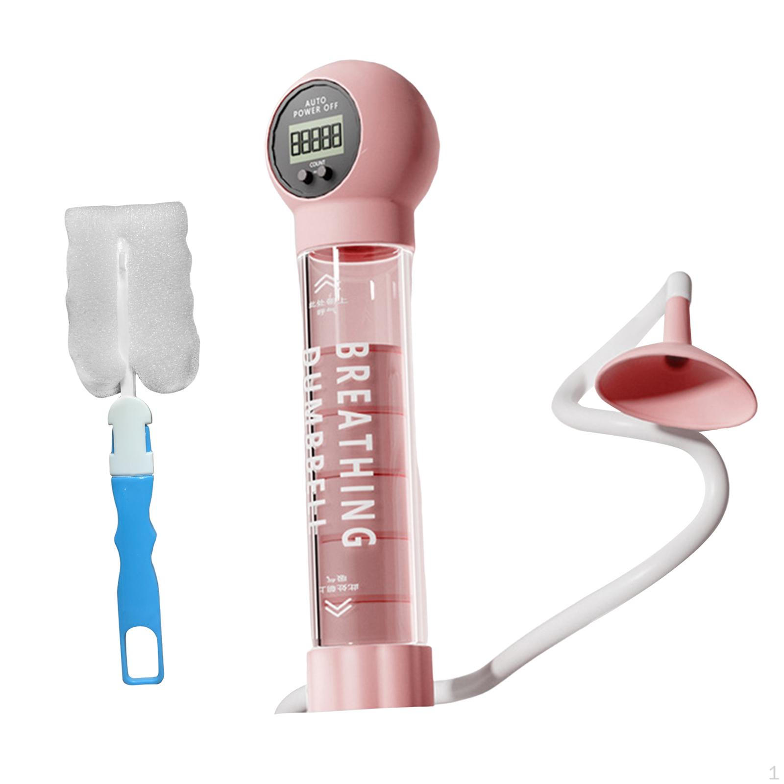 

Тренажер для дыхания гантель Легко чистить Устройство для упражнений для легких Pink