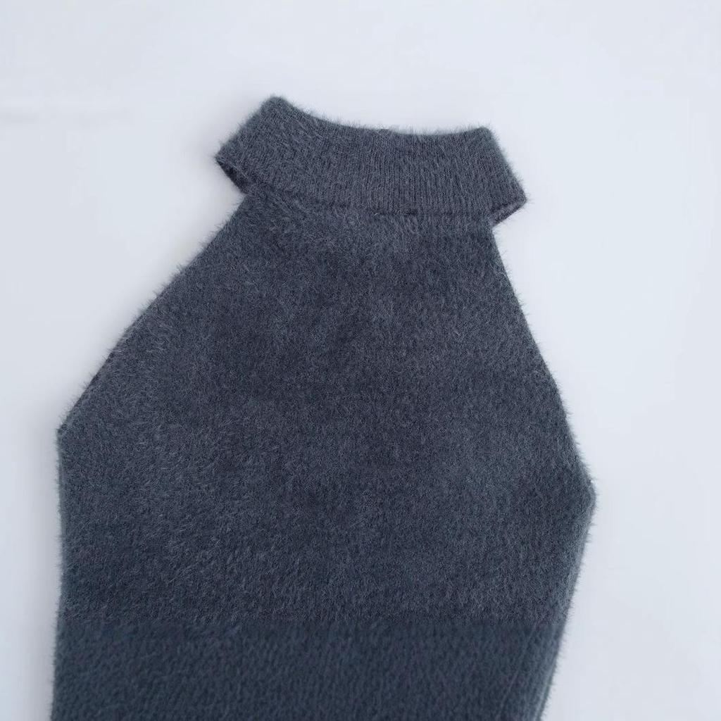 Women's Beaded Halter Neck Sleeveless Dress - 2024 Autumn/Winter Fashion Style