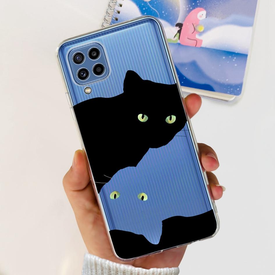 For Samsung M32 Case Galaxy M32 SM-M325F Cover Cute Fashion Flower Cartoon Soft Cases For Samsung M22 F22 M52 5G SM-M526B Bumper