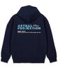 Ami Lettering Oversized Wide Shoulder Hoodie_Navy