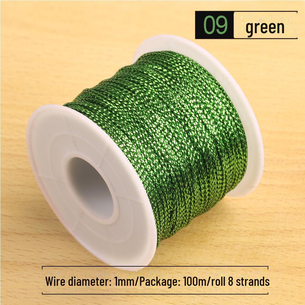 Cordon Cutie Cadou din Fir Auriu și Argintiu Țesut Manual - 8 Fire, Non-Elastic, 1mm