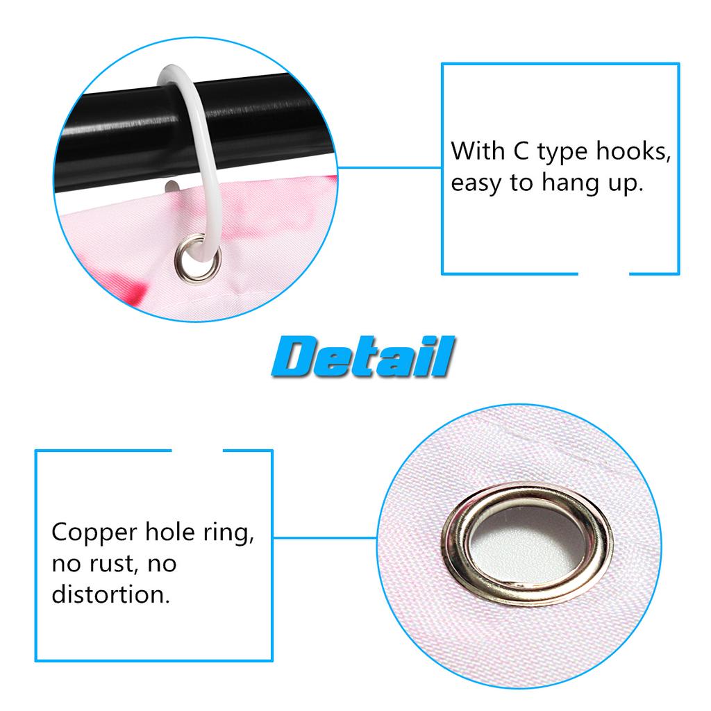 Buy 3Pcs Funny Shower Curtains Bathroom Curtain With Hooks Decor