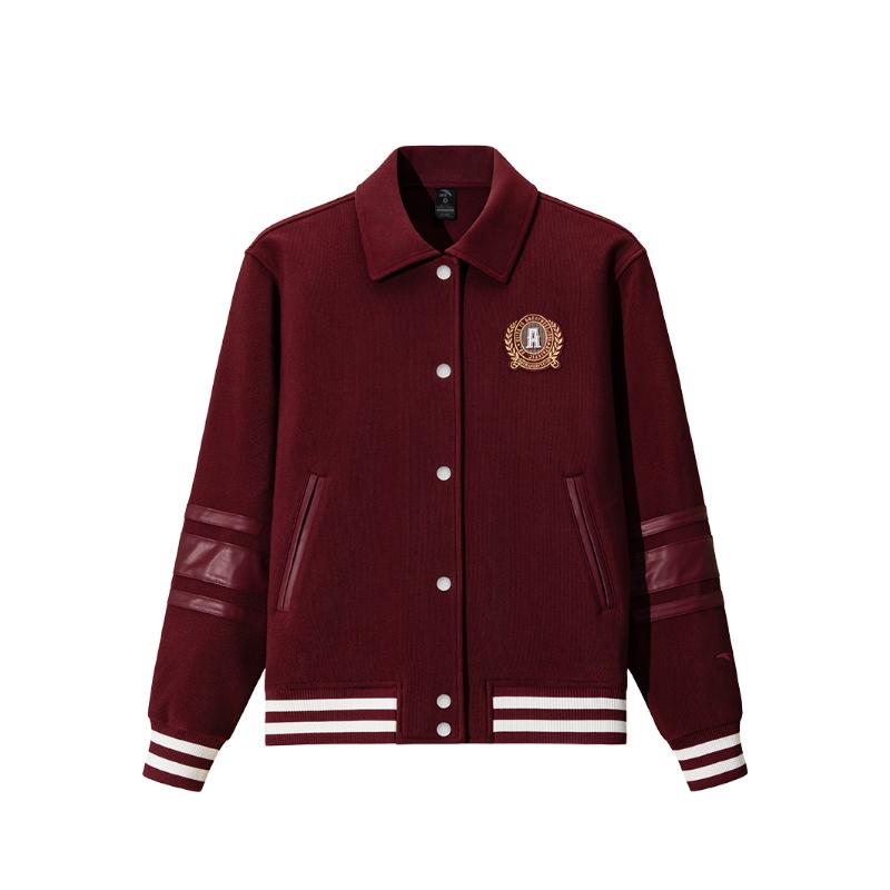 

Anta Lifestyle Series Back Letter Stripe Single-Breasted Thickened Lapel Jacket Women jackets 162548709N-2 M