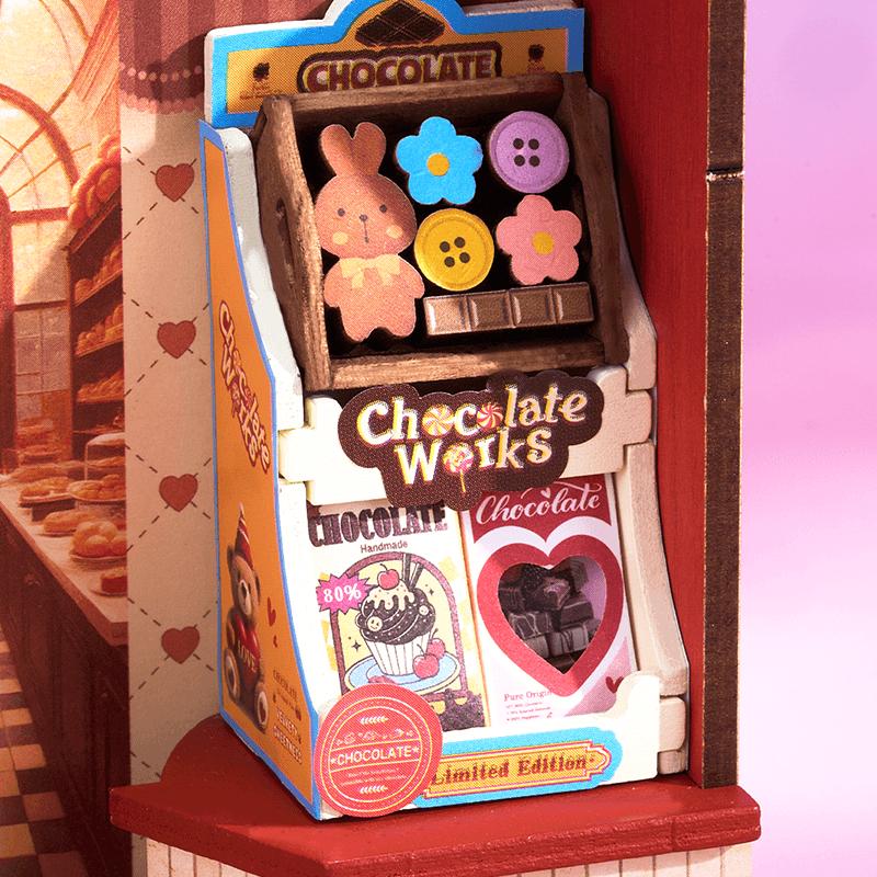 ROBOTIME Rolife 3D Puzzles Sweet Chocolate Shop DIY Miniature House DS046