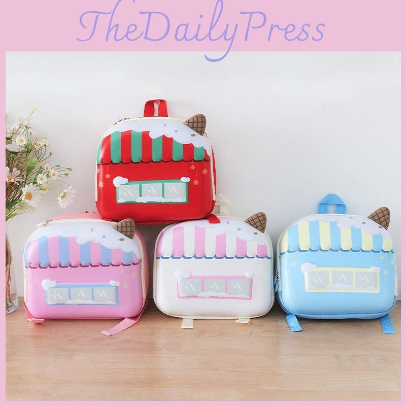 Bag Toddler School With Colorful Stitching And Geometric Print For Learning Kid