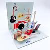 Halloween 3D Greeting Card Party Invitation Card Glitter Powder Hot Stamping Pumpkin Skeleton 3D Message Card