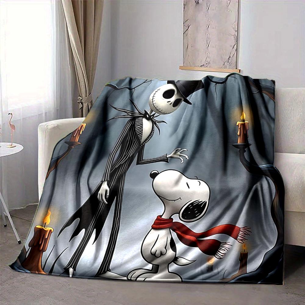 1Pc Nightmare Before Christmas Blanket Soft And Comfortable Casual Warm Camping Travel Christmas Halloween Gift M91792