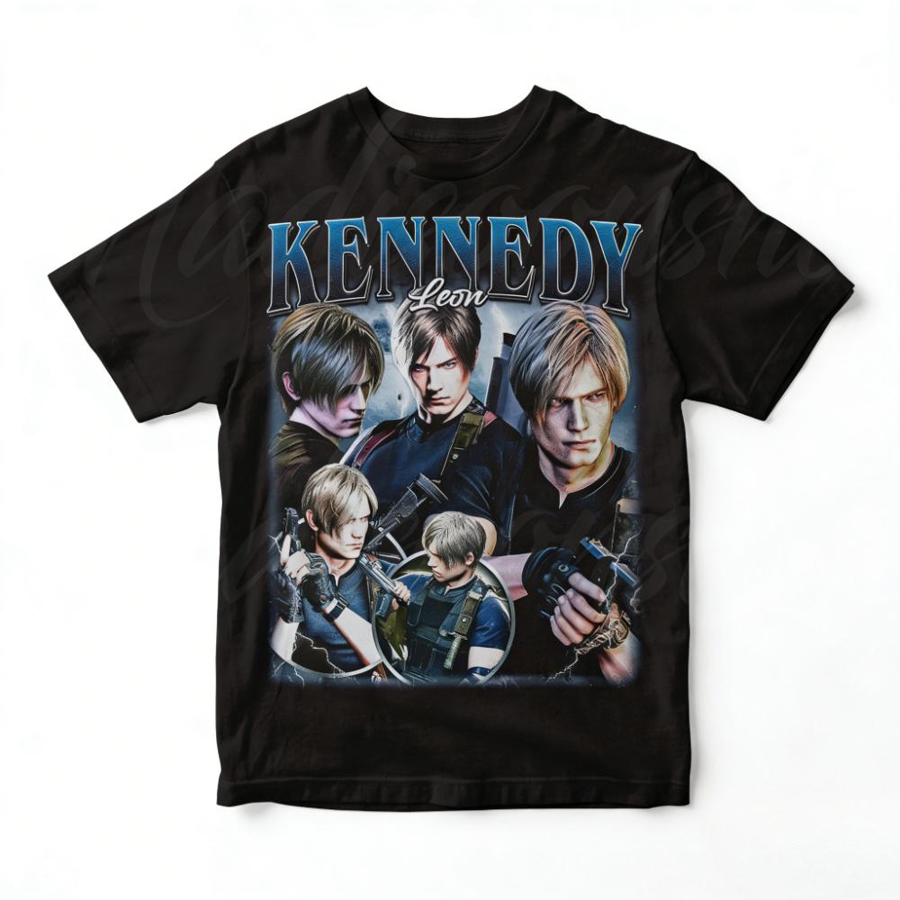 

Limited Leon Kennedy TShirt Gift for Woman Man Heavy Cotton Tee Clothing Graphic Short Sleeve Shirt Unisex Men Women AllSeason S