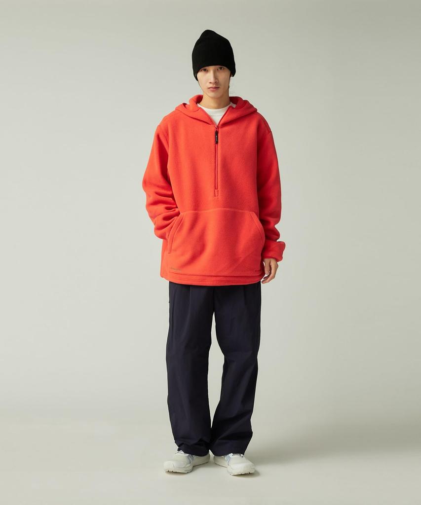 Snow Peak Fleece Hoodie Size Water-Repellent JK-25AU021 (Men's/Women's, Orange, M)