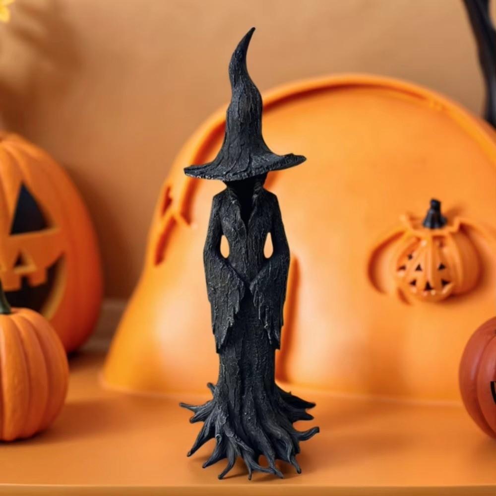 Gothic Halloween Witch Statue Black Halloween Party Decoration Witch Figurine Gifts  Haunted House