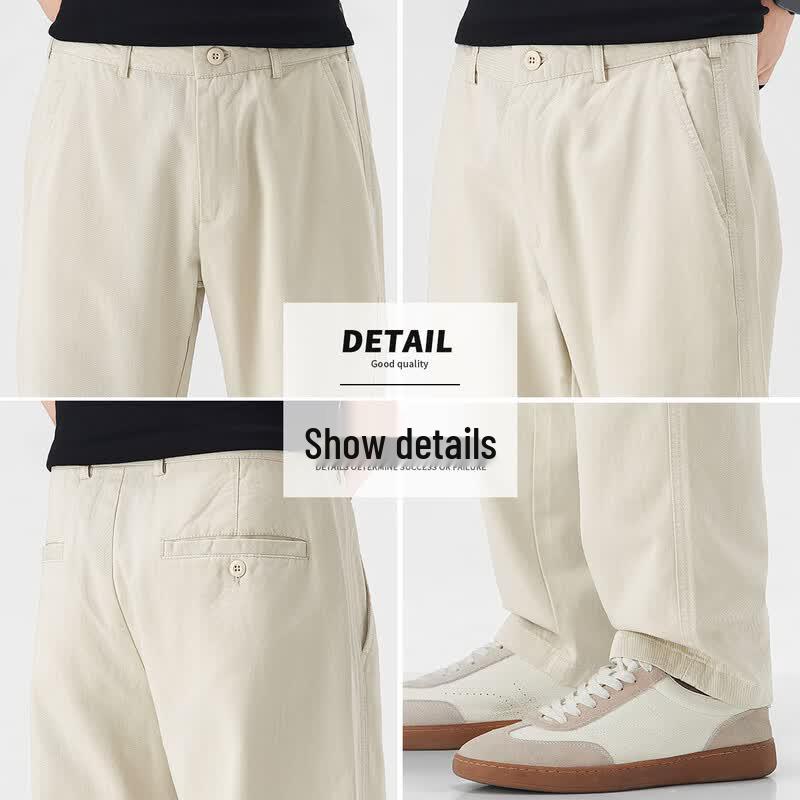 Baleno S&K Men's Summer Tencel Blend Casual Straight-Leg Pants