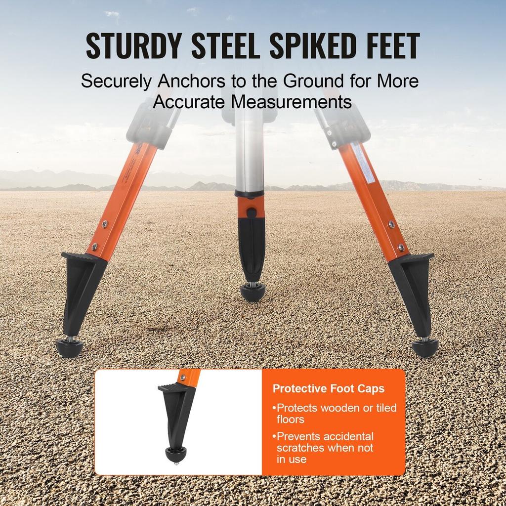 Laser Level Tripod Stand 5/8"-11 Thread 27.16-67.71 In Height Adjustment