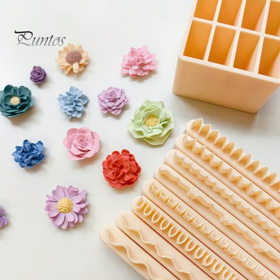 Flower Petal Line Tools Polymer Clay Tool, Cutter To Make 3D Tool Flowers, Stripe for Jewelry Making, DIY Crafting Projects Accessories