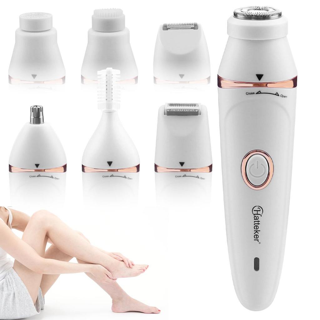 Hattekker 7 in 1 Shaver HT-590 Rechargeable Electric Lady Shaver with USB Charging