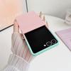 Luxury Cute Phone Case for Samsung Galaxy Z Flip 7 Fe 6 5 4 3 Flip7 Gradient Double Color Hard Hinge Protective Cover